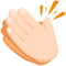 Clapping Hands - Light emoji on Messenger